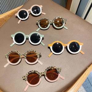 Novedades en Gafas de Sol para Niños y Niñas, Estilo Vintage, Montura de Leopardo, Gafas de Sol Redondas para Niños con Protección UV400 - Product Image 6