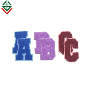 Chenille Thư Các Bản vá lỗi sắt trên chữ cái Bảng chữ cái dán 2 gói A-Z thêu chữ vá - Product Image 5