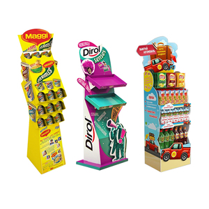 Tùy Chỉnh Có Thể Gập Lại Thân Thiện Với Môi Lollipop Đồ Ăn Nhẹ Thịt Bò Jerky Gia Vị Cookie Giấy Sóng Khoai Tây <span class=keywords><strong>Chip</strong></span> Sàn Hiển Thị Các Tông - Product Image 1