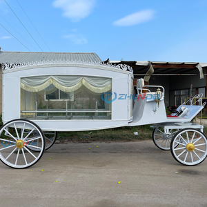 White Horse-drawn Hearse Durable Towable Hearse Luxurious Horse-drawn Hearse - Product Image 2