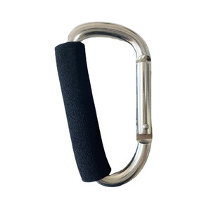 Mousqueton en aluminium en forme de D de 10 cm (4 pouces) avec mousse, crochet à pression, pour poussette, industrie lourde, exploitation minière, support de poussette, vélo - Product Image 1