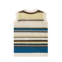 AiNear Großhandel Custom Logo Design Oem & Odm Sommer Ärmellose Rundhals ausschnitt Mesh Pattern Herren Baumwolle Strick weste Häkel pullover