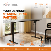 Bureau debout électrique ergonomique et durable en fer avec moteur unique et hauteur réglable