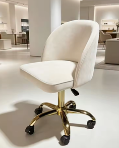 Silla de Oficina Giratoria Tradicional de Terciopelo con Ruedas, Color Personalizado, Función E-SPORT, Silla para Salón de Uñas - Product Image 1