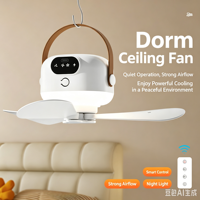 Petit ventilateur de bureau électrique pliable à 3 pales avec télécommande, alimenté par USB/batterie, pour une utilisation en extérieur et en camping-car