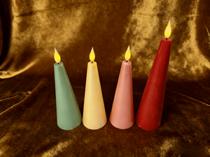 شموع LED مخروطية الشكل بدون لهب، شموع LED مع لهب متحرك تستخدم في المناسبات والأعياد وحفلات أعياد الميلاد - Product Image 4