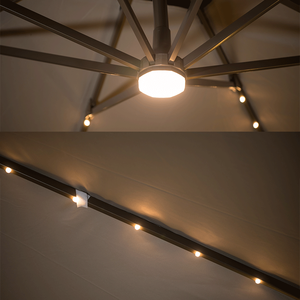 <span class=keywords><strong>Parasol</strong></span> solaire LED avec structure métallique, diamètre 3 m, imperméable, <span class=keywords><strong>protection</strong></span> UV, pour usage extérieur dans les salles de sport et les hôtels - Product Image 3