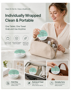 Serviette de Visage Compressée Jetable en Tissu Non Tissé Épaissi et Agrandi, Haute Absorption <span class=keywords><strong>d</strong></span>'Eau, Idéale pour Hôtels, Voyages et Fitness - Product Image 6