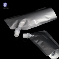 Pochette Doypack à bec verseur personnalisée avec logo imprimé en gravure, 1000 ml, étanche à l'humidité, refermable, anti-lumière, en aluminium brillant argenté