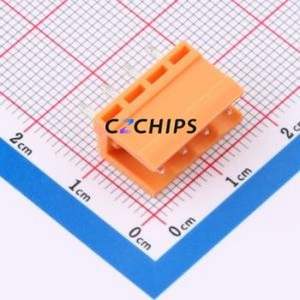 MXHT396V-3.96-04P-OE01-Cu-A Plug-in Terminal Block Through hole,P=3.96mm Board-to-Board / Socket - Open 1x4P 3.96mm Orange - Product Image 1