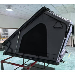 Tente <span class=keywords><strong>de</strong></span> <span class=keywords><strong>Toit</strong></span> <span class=keywords><strong>de</strong></span> Voiture Pliable DIY 2 Personnes avec Échelle Intégrée, Coque Rigide Anti-UV et Fermetures Éclair Épaisses Étanche - Product Image 2