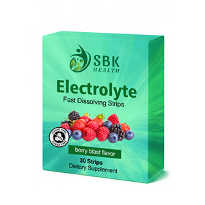 Factory Electrolyte Fast Dissolving Strips Sports <b>Supplement</b> with Sodium Potassium Provides Energy Mineral Oral Dissolving Film - Product Image 1