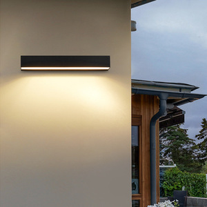 Lámparas de pared LED a prueba de agua IP65, aplique de pared de tira larga lineal de jardín con energía Solar, accesorio de iluminación exterior con cuerpo de PC - Product Image 4