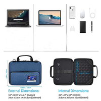 Sacoche pour ordinateur portable en EVA durable, grande capacité, style sac à main portable pour les voyages