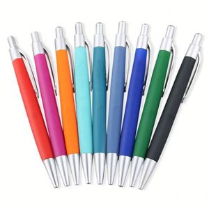 Hot Sell Plastic Rubber Coated Click Hotel Wholesale Pen for Promotion Branded Giveaway Gift Pen with Custom logo - Product Image 1