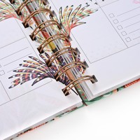 Agenda hebdomadaire A5 personnalisable à spirale, motif floral tropical, pour un planning de style bohème et la gestion des tâches quotidiennes – Idéal comme cadeau