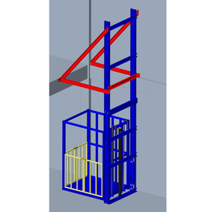 Ascenseur de fret vertical électrique industriel 2,2 kW, capacité 500-2000 kg, élévateur de marchandises hydraulique pour entrepôt à double rail de guidage - Product Image 2