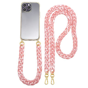 สายคล้องโทรศัพท์มือถืออะคริลิคโพลีเอสเตอร์ทำจากเรซิ่นของผู้หญิงพร้อมสายคล้องไหล่สายโซ่ขายส่งอุปกรณ์เสริมสำหรับสายคล้องโทรศัพท์มือถือ - Product Image 1