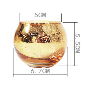 Bougeoir en verre fait <span class=keywords><strong>maison</strong></span> simple tacheté d'or bricolage tasse de bougie parfumée pour lanternes et bocaux - Product Image 3