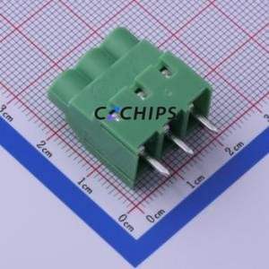 KF635-6.35-3P Screw Terminal Block Through hole Component (THT),P=6.35mm Connector 1x3P 6.35mm Green Through Hole - Product Image 1