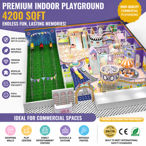 Scratch Resistant Durable <b>Indoor</b> Playground with <b>Slide</b> for High Traffic Play Areas - Product Image 1