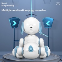 Robot chien intelligent à détection de mouvements, télécommandé, programmable, avec détection tactile de la tête, jouet robot chien acrobatique