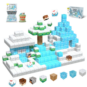 Cubo magnetico transfrontaliero Set da costruzione per Mini <span class=keywords><strong>il</strong></span> mio mondo Mc modello di stelo di casa del capo del villaggio - Product Image 2