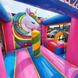 Castillo inflable comercial para niños, tobogán inflable con diseño de unicornio, combo de castillo inflable y brincolín. - Product Image 4