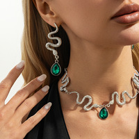 Collier Serpent Tridimensionnel en Métal Style Ins Tendance Européen et Américain pour Femme, Luxe Léger et Niche