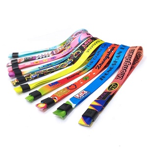 Cheap Custom Made Wristbands Polyester Printed Wristbands Polyester Dye Sublimation Wristband with Closure