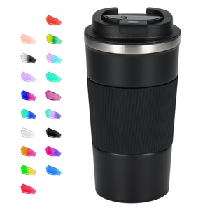 Thermos Ecologico da 380ml con Doppia Parete in Acciaio Inox, Tazza da Viaggio per Caffè con Custodia in Silicone, Borraccia Termica per Viaggi - Product Image 4