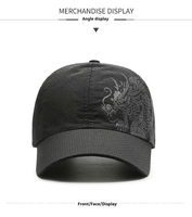Gorra de Béisbol Personalizada al por Mayor con Protección Solar, de Poliéster, con Diseño de Dragón y Pato, de Secado Rápido, Estilo Chino