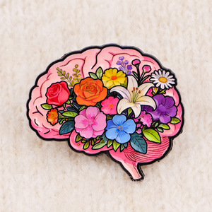 2026 Novo Design Criativo Broche de Metal com Flor e Órgãos Humanos para Decoração de Roupas de Médico e Bolsas, Presente Promocional em Atacado - Product Image 5