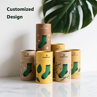 Taille personnalisée biodégradable compostable T-Shirt Sous-vêtements Chaussettes Lingerie Boîte de tube de papier d'emballage