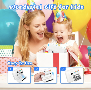 Appareil photo instantané pour enfants K22, écran HD 2,4 pouces, photos et vidéos 1080P, <span class=keywords><strong>carte</strong></span> SD 32 Go + lecteur <span class=keywords><strong>de</strong></span> <span class=keywords><strong>carte</strong></span>, cadeau d'anniversaire durable - Product Image 5