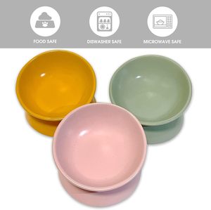 ชามเซรามิกสำหรับสัตว์เลี้ยงแบบพกพา ดีไซน์ใหม่ หลายสี ยกสูง เป็นมิตรกับสิ่งแวดล้อม ทันสมัย ปากชามเอียง สำหรับสุนัขและแมว - Product Image 5