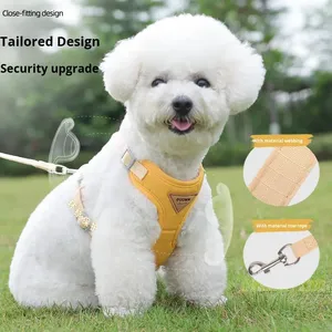 <span class=keywords><strong>Harnais</strong></span> et laisse réglables anti-traction pour animaux <span class=keywords><strong>de</strong></span> compagnie, en maille respirante, pour petits chats et chiots, personnalisable avec logo OEM - Product Image 4