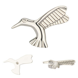 Wholesale Seagull Internally Threaded Top Zircon ASTM F136 <b>Titanium</b> CNC Labret Earring <b>Piercing</b> Body <b>Jewelry</b> Children's Gifts - Product Image 3