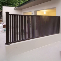 Panneaux de clôture de jardin en aluminium écologiques et imperméables, 6x6 pieds, revêtement poudré, design moderne avec modélisation 3D