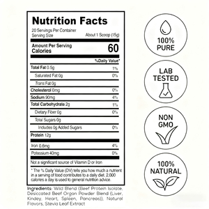 Hígado de Res Liofilizado en Polvo – Suplemento Natural Deshidratado, Rico en Hierro, Vitamina A y B12 para Apoyo Energético OEM - Product Image 5
