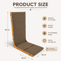 Griffoir vertical pour chat sur mesure OEM/ODM avec panneau latéral en MDF et plateau en carton ondulé – Fournisseur d'usine