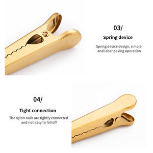 <span class=keywords><strong>Pince</strong></span> <span class=keywords><strong>crocodile</strong></span> en acier inoxydable pour Snack Café Lait Poudre Sacs pour <span class=keywords><strong>Amazon</strong></span> Cross-Border Sac Joint Sawtooth Pull-Back Métal - Product Image 3