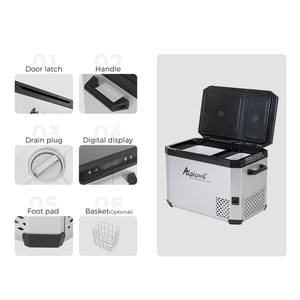 <span class=keywords><strong>Alpicool</strong></span> AD45 12V, refroidisseur à double usage AC/DC, congélateur à double zone, compresseur, réfrigérateur électrique portable, camping, extérieur, voiture - Product Image 6