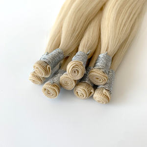 2025 gros génie trame de cheveux Cabello Humano naturel humain brut <span class=keywords><strong>blond</strong></span> Double dessiné génie trame russe Extensions de cheveux naturels - Product Image 1