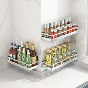 304 Stainless Steel Wall Mounted Kitchen <b>Rack</b> <b>Shelves</b> Spice <b>Rack</b> Bathroom Corner <b>Shelf</b> - Product Image 5
