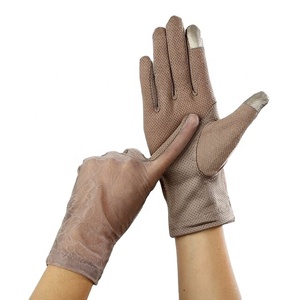 Gants de protection solaire <span class=keywords><strong>UV</strong></span> UPF 50+ pour femmes, en coton et dentelle, pour le sport, la conduite en extérieur, l'été, avec effet rafraîchissant et compatibles écran tactile - Product Image 3