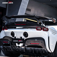 Spoiler Belakang Serat Karbon Kering Prepreg Gaya SF90XX untuk Body Kit Aerokit Ferrari SF90