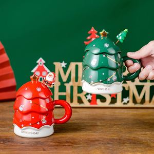 Juego de Tazas de Café Navideñas con Diseño Creativo de Árbol de Navidad 2026, Tazas de Cerámica con Tapa, Tazas de Té con Diseño de Astronauta Espacial y Estrellas - Product Image 6