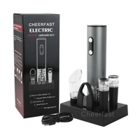 Meilleur ensemble ouvre-bouteille électrique et verseur de vin, kit ouvre-bouteille électrique rechargeable avec base
