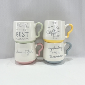 Chinese Manufacturer <b>Ceramic</b> Logo Engraved <b>Ceramic</b> <b>Mug</b> Customized Gift Engraved Water Cup - Product Image 2